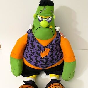 Vtg 18” Gund Frighty Night Frankenstein Talking Animated Light Up Eyes Halloween